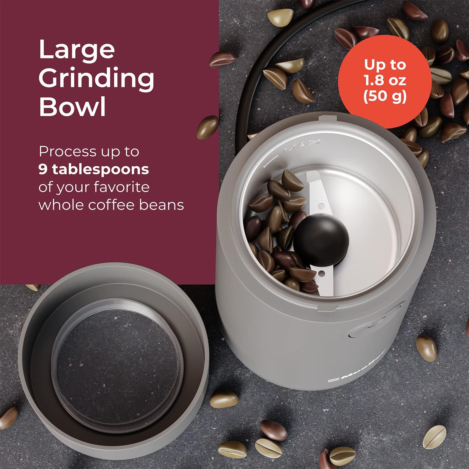 MuellerLiving Coffee Grinder Hubo