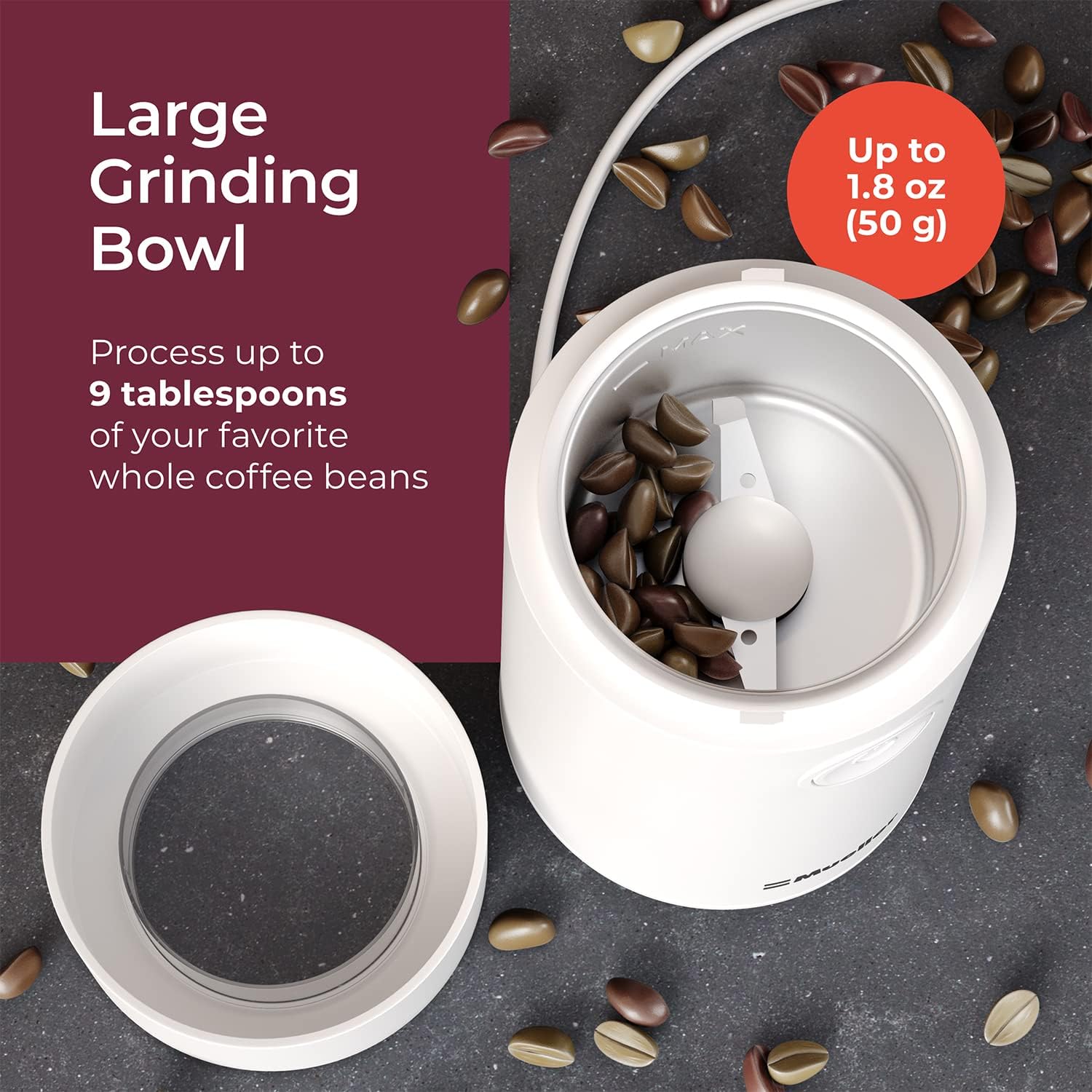 MuellerLiving Coffee Grinder Hubo