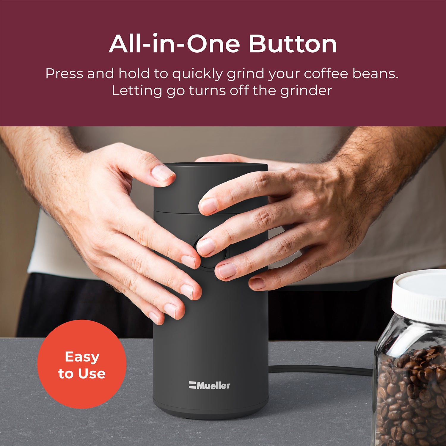 MuellerLiving Coffee Grinder Hubo