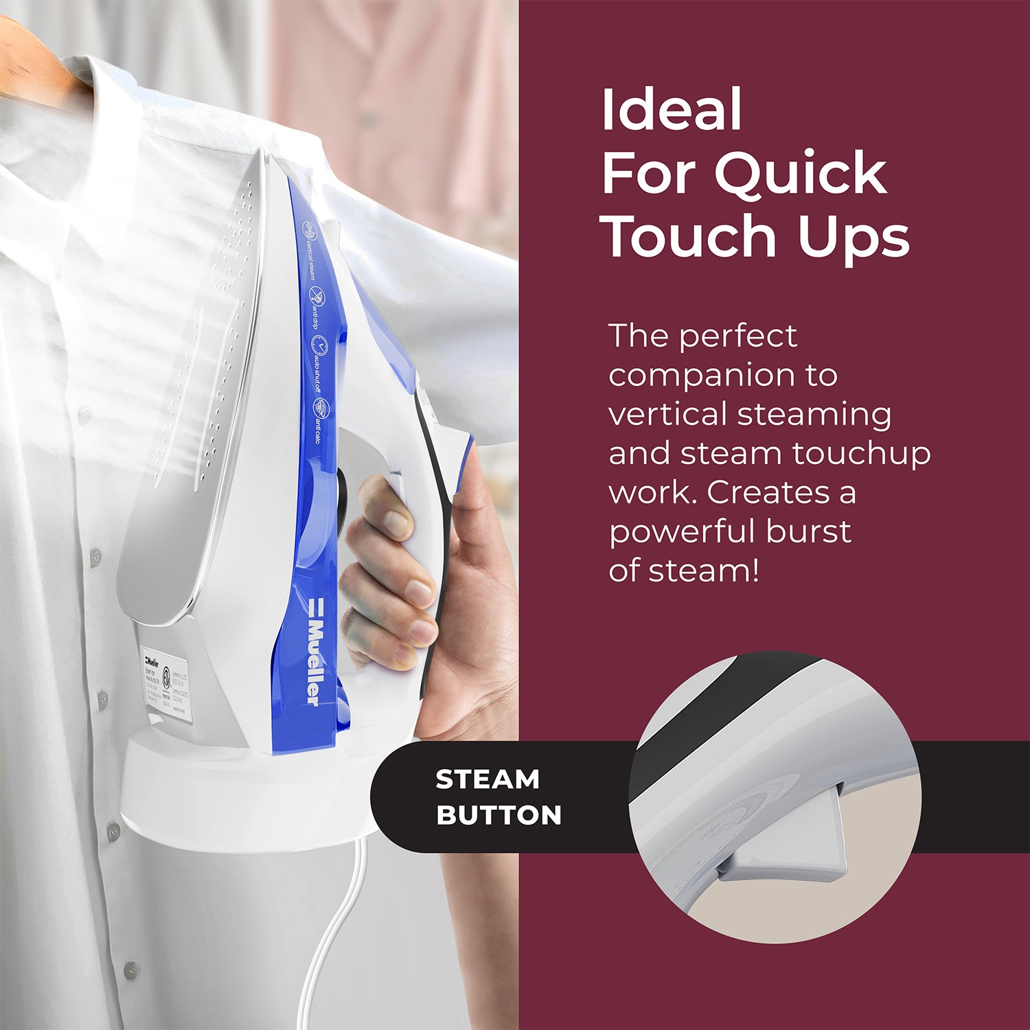 MuellerLiving Professional Grade Steam Iron