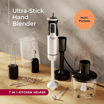 MuellerLiving Immersion Blender Stick with 7 Accessories