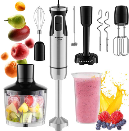 MuellerLiving Immersion Blender Stick with 7 Accessories