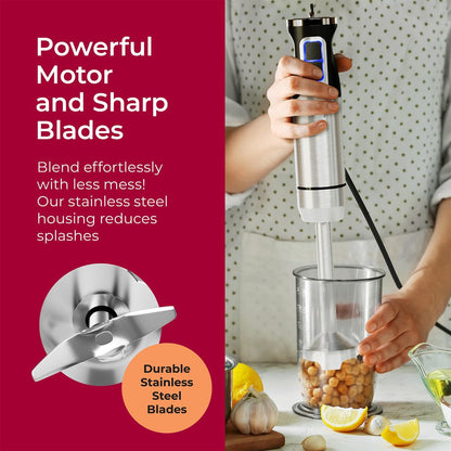 MuellerLiving Immersion Blender Stick with 7 Accessories