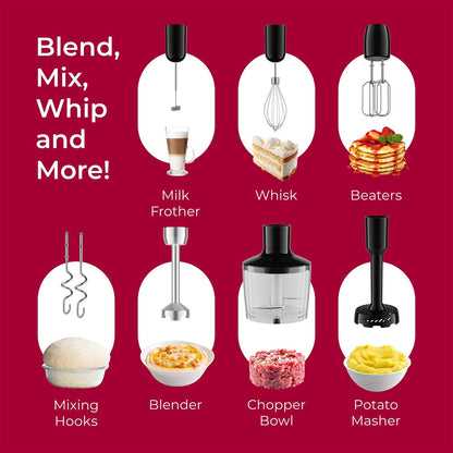 MuellerLiving Immersion Blender Stick with 7 Accessories