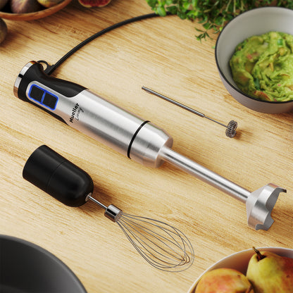 MuellerLiving Immersion Blender Stick with 3 Accessories